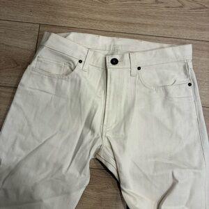 NEW Best Made Co. Men’s White Cream Speckled Denim Selvedge Jean Size 32x34